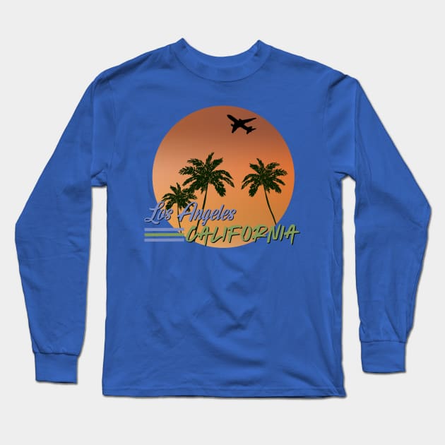 Los Angeles, California Long Sleeve T-Shirt by Spearhead Ink